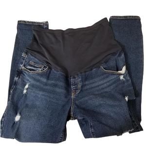 Rockstar Old Navy super skinny Distressed Maternity Size 16 Full Panel Jeans